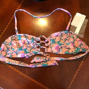 NWT Ninety Five Floral Bikini Top